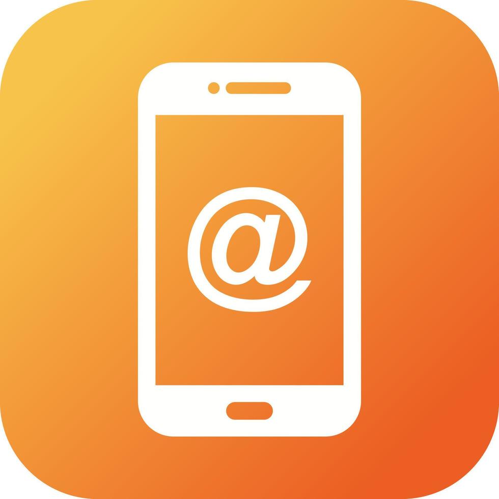 Unique E mail Address Vector Glyph Icon