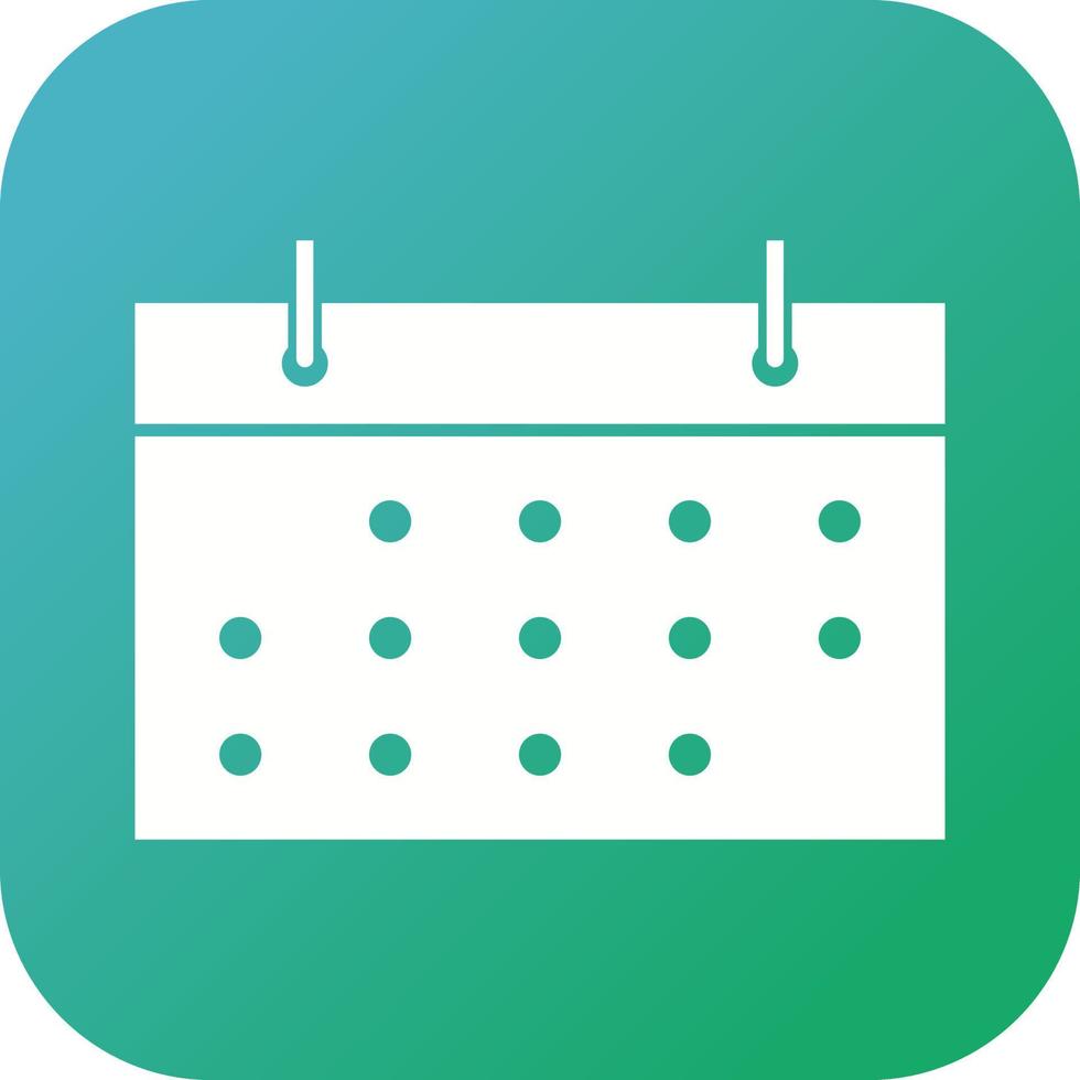 Beautiful Calendar Glyph Vector Icon