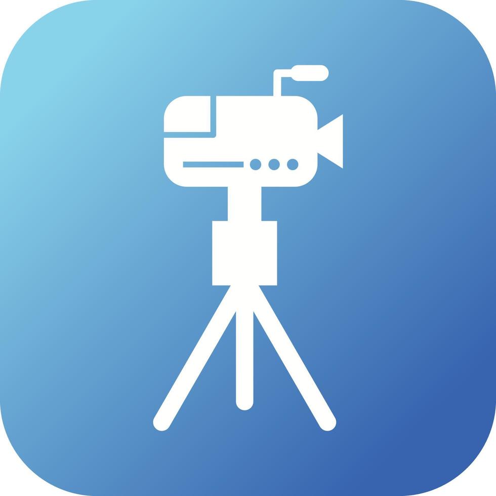 Unique News Camera Vector Glyph Icon