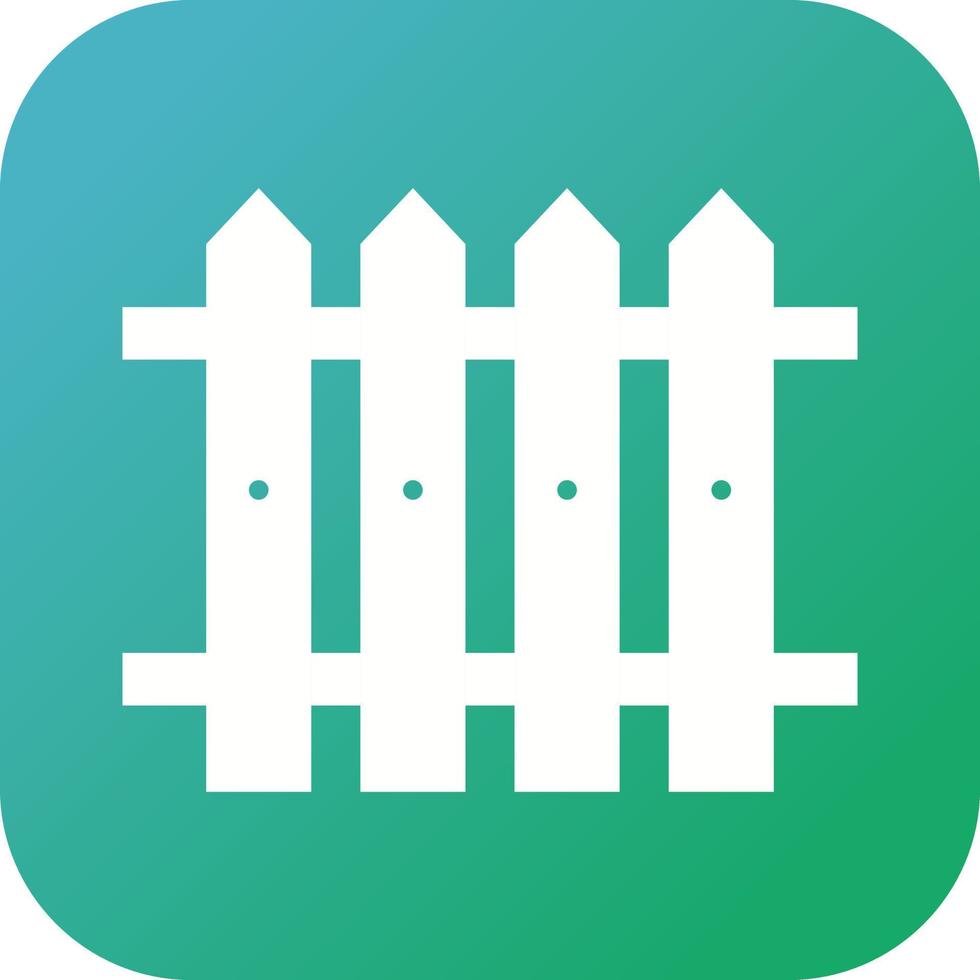 Unique Fence Glyph Vector Icon
