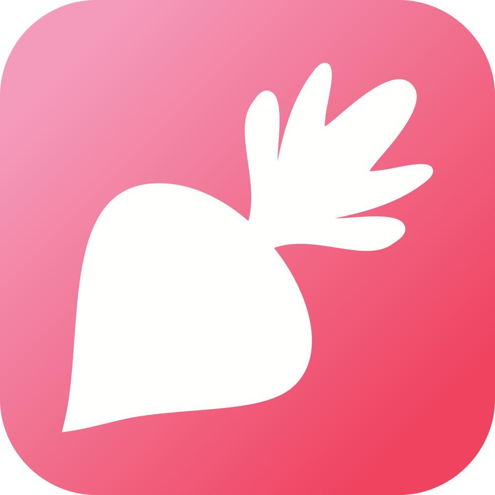 Beautiful Beet Glyph Vector Icon