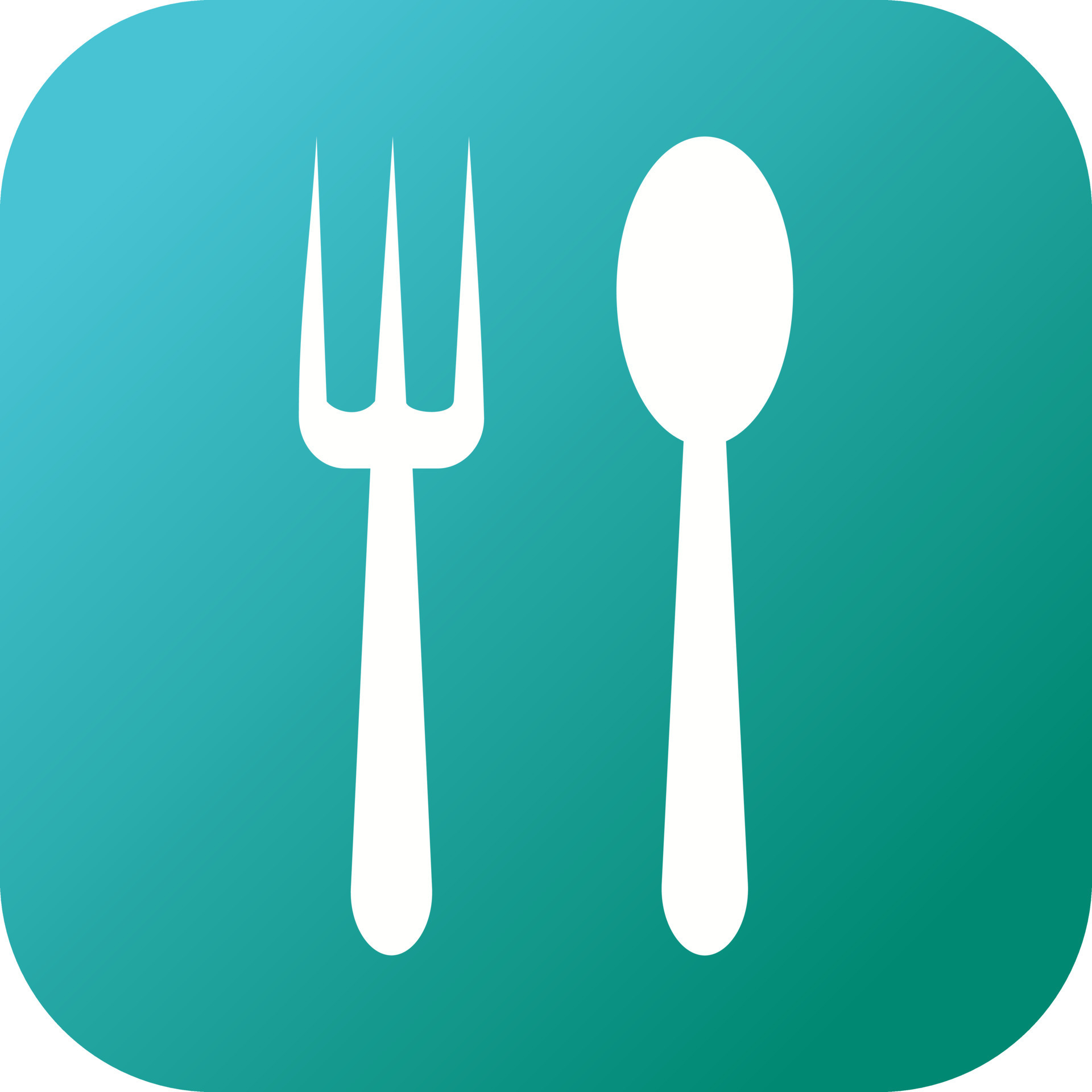Unique Spoon And Fork Vector Glyph Icon 17144706 Vector Art at Vecteezy