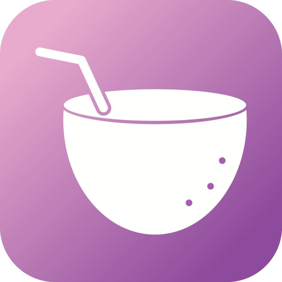 Unique Coconut Vector Glyph Icon