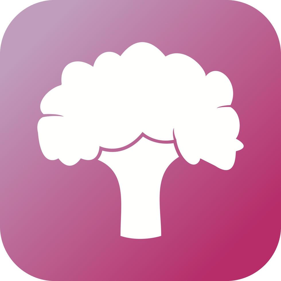 Unique Broccoli Vector Glyph Icon