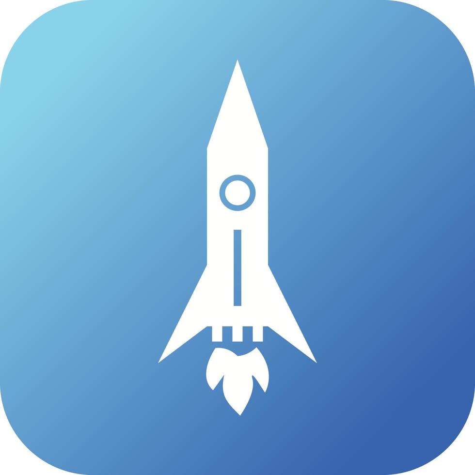 Unique Rocket Vector Glyph Icon