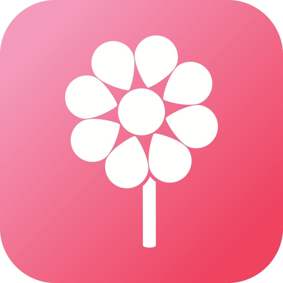 Unique Flower Vector Glyph Icon