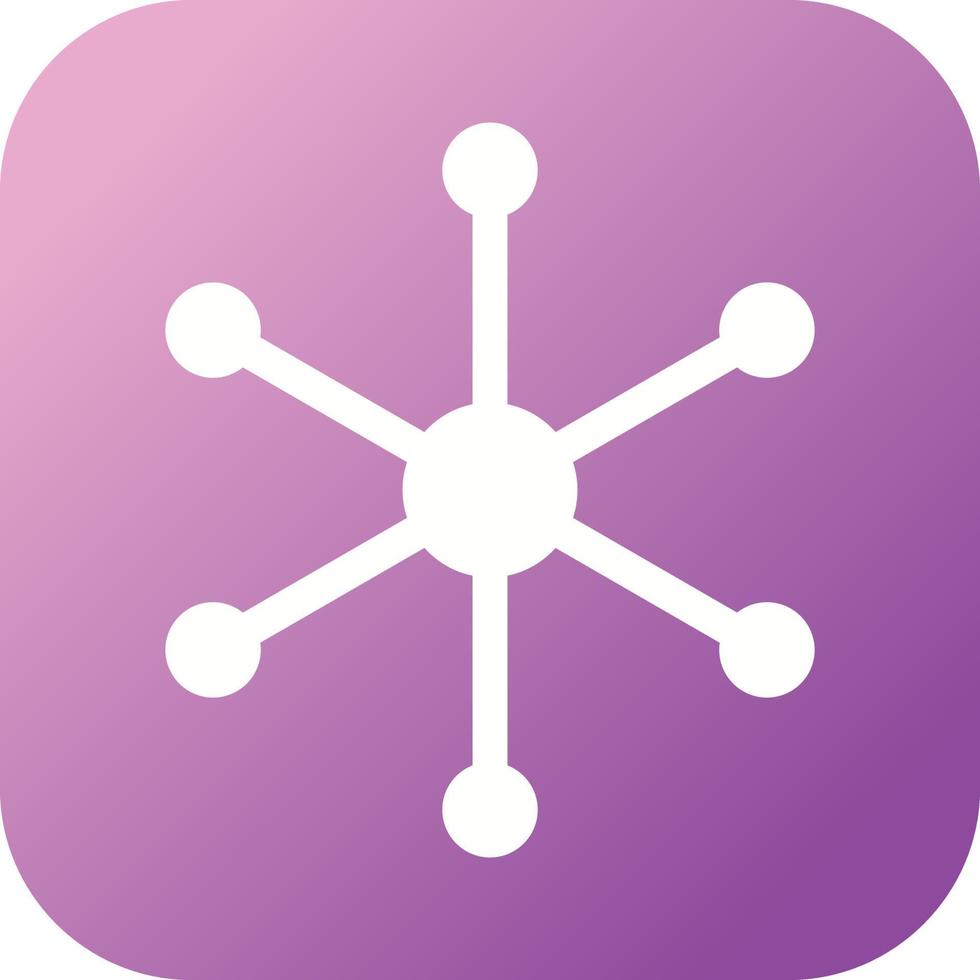 Unique Molecular Structure II Vector Glyph Icon