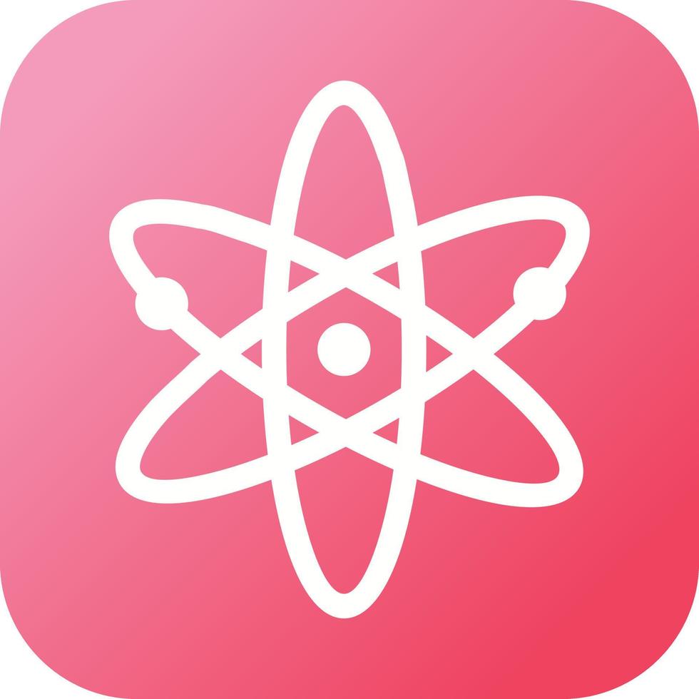 Unique Atomic Structure II Vector Glyph Icon