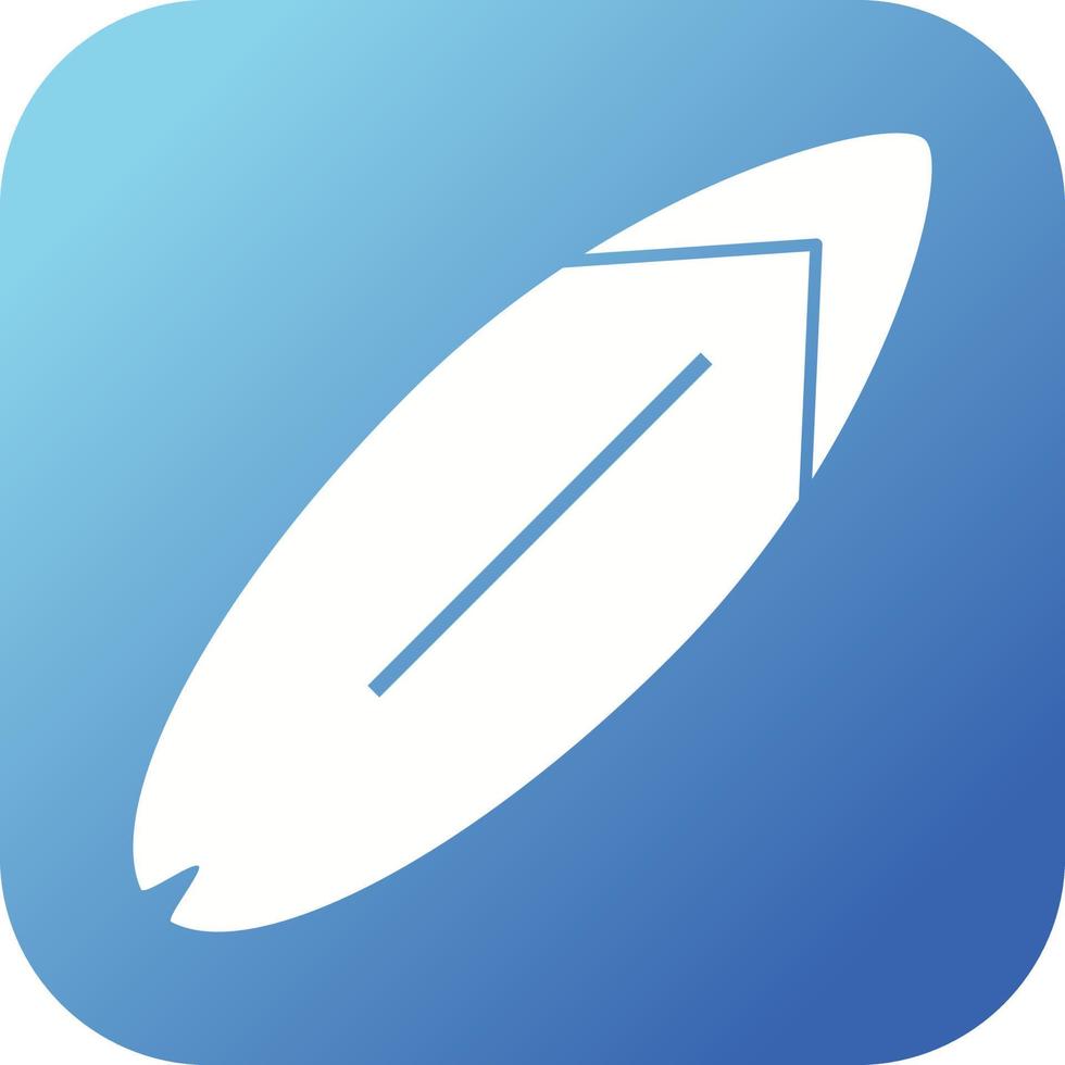 Unique Surfing Board Vector Glyph Icon
