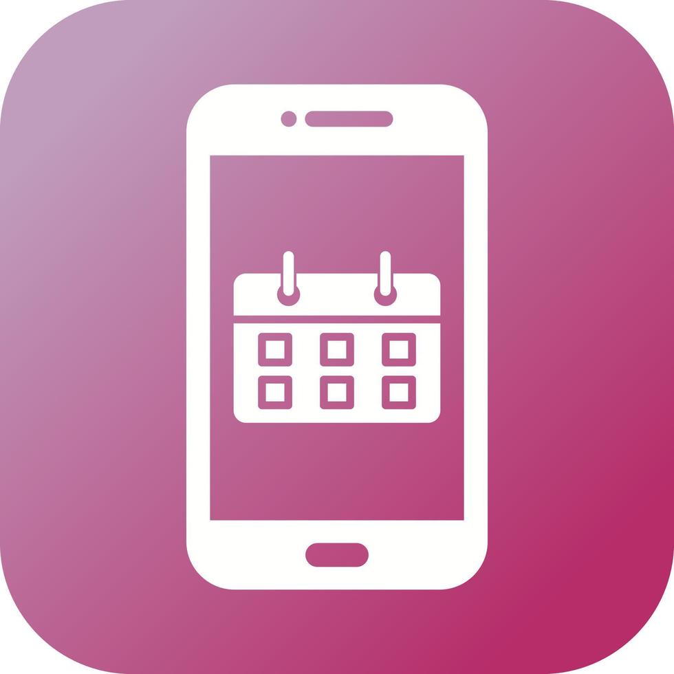 Unique Calendar App Vector Glyph Icon