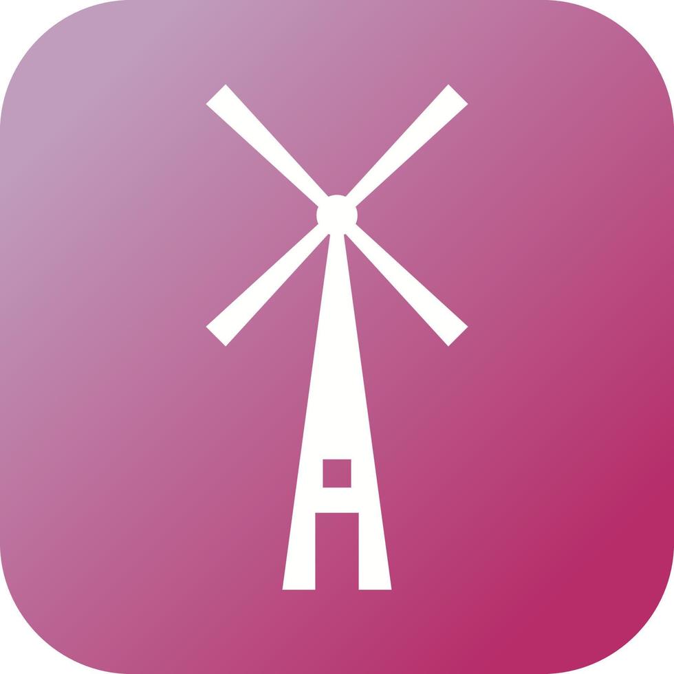 Unique Windmill Vector Glyph Icon