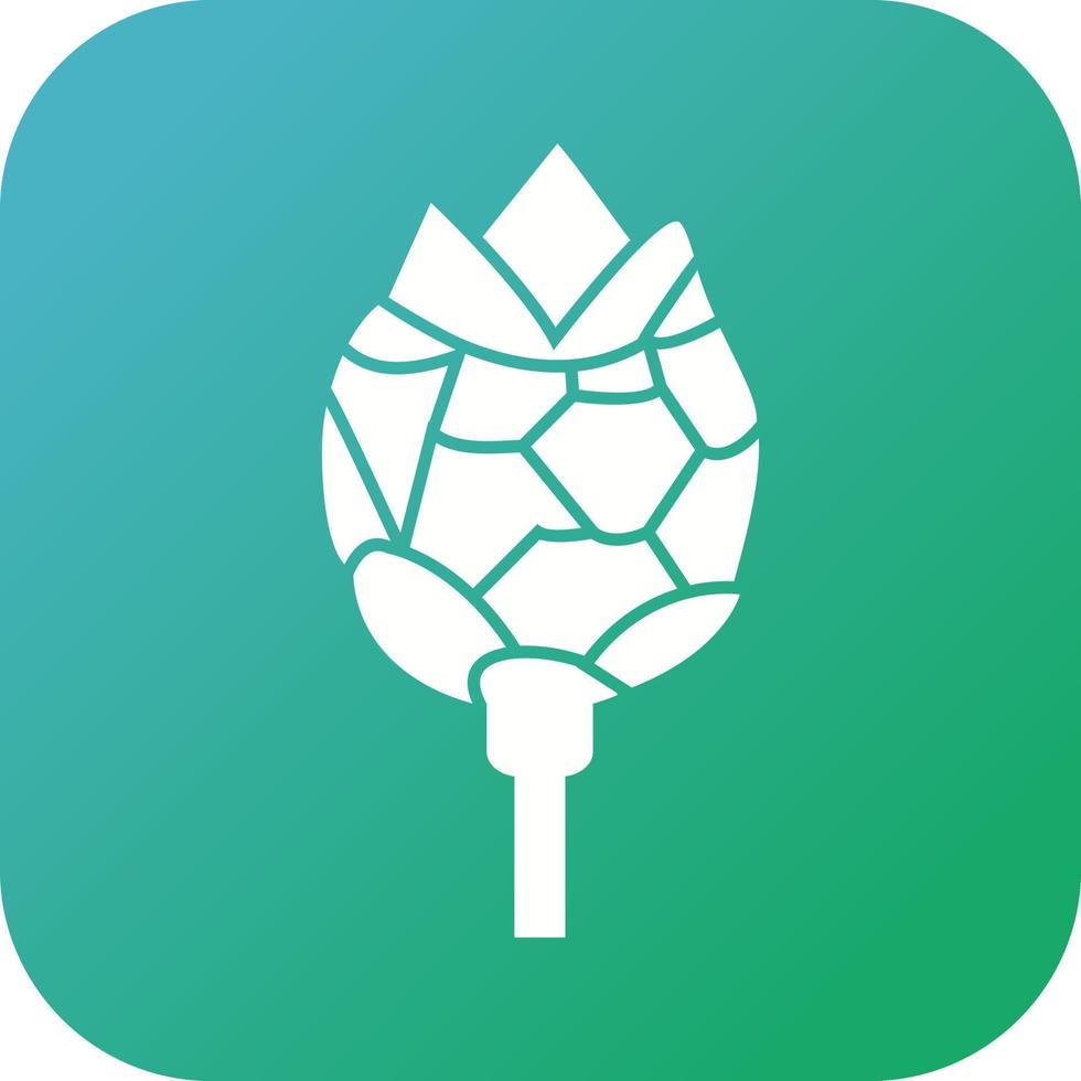 Unique Artichoke Vector Glyph Icon