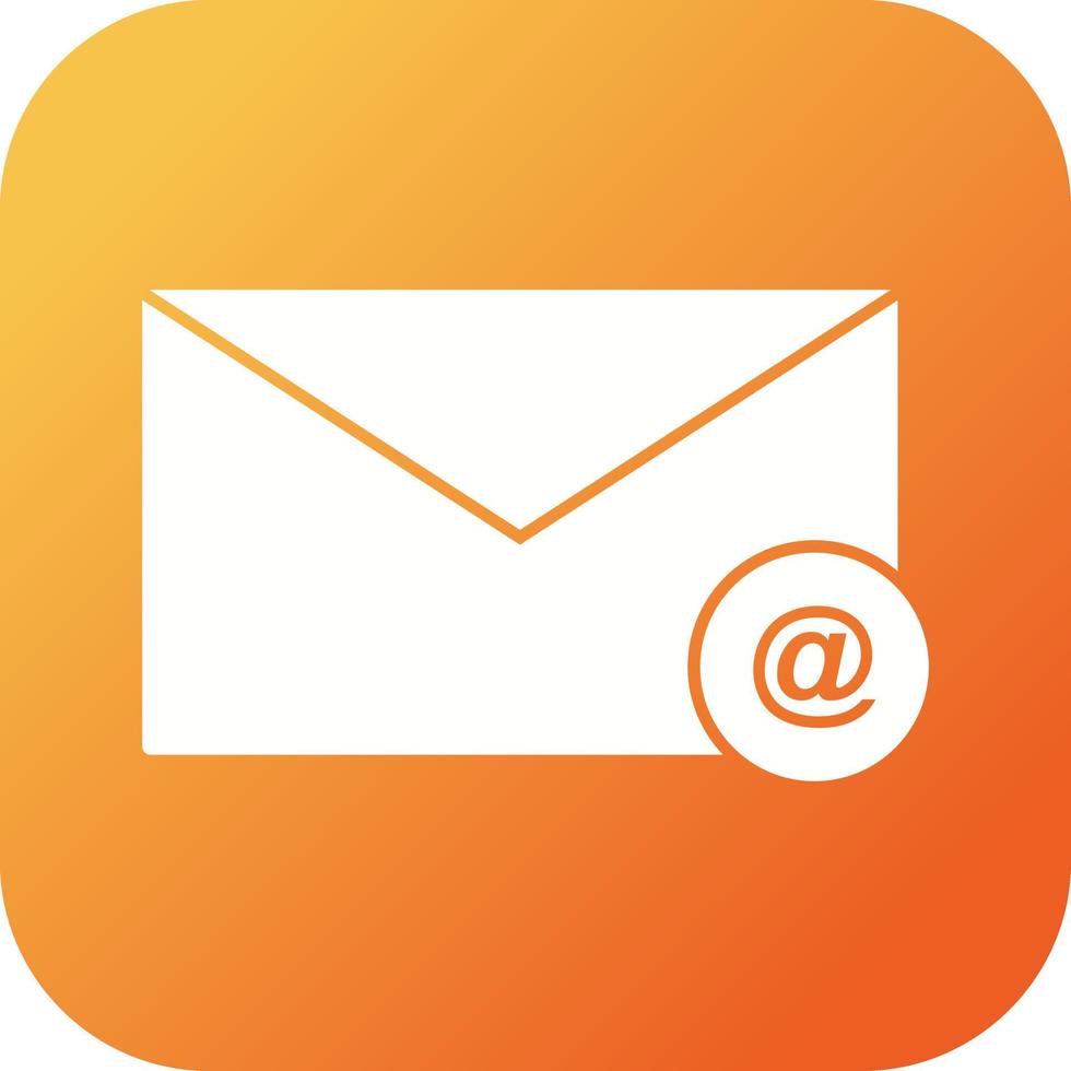 Unique Mail Vector Glyph Icon