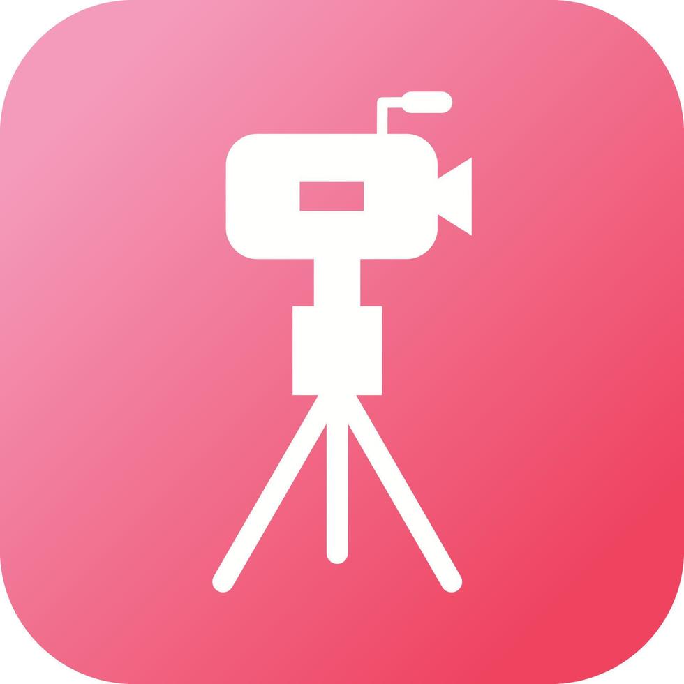 Unique Camera On Stand Vector Glyph Icon