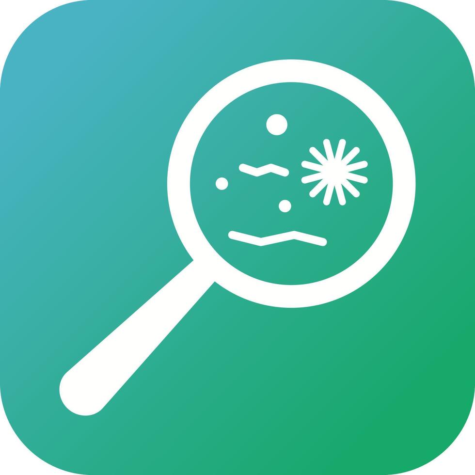 Unique Magnified Bacteria Vector Glyph Icon