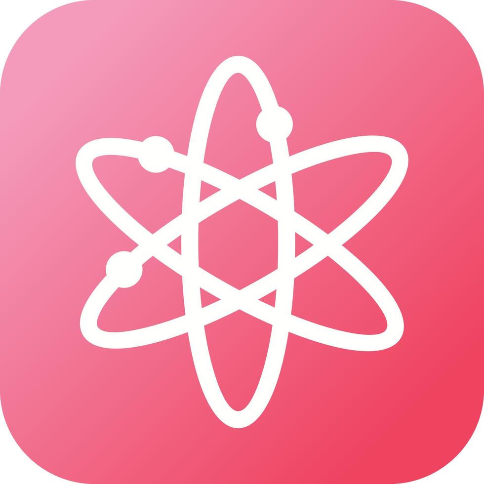 Unique Atomic Structure Vector Glyph Icon