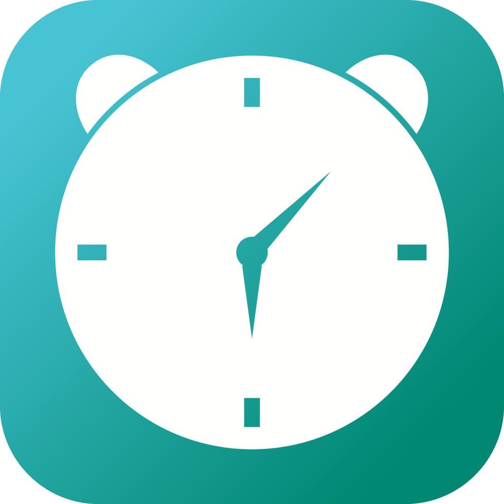 Unique Alarm Clock Vector Glyph Icon