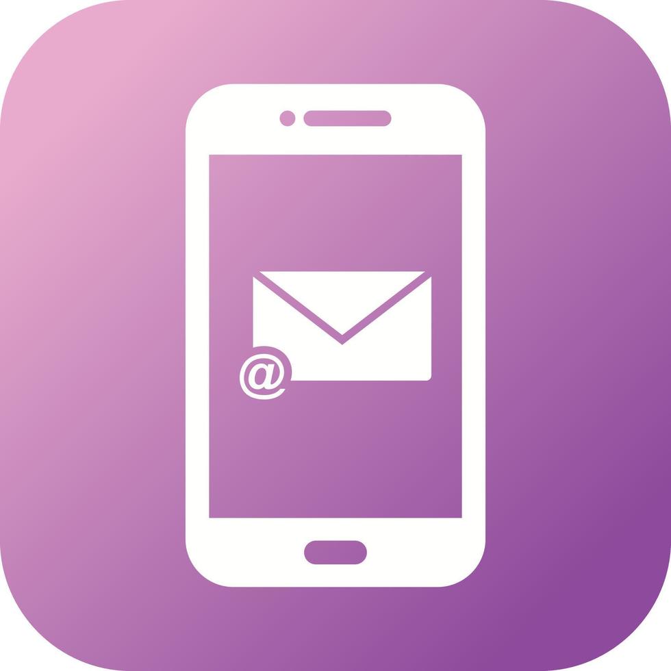 Unique E mail App Vector Glyph Icon