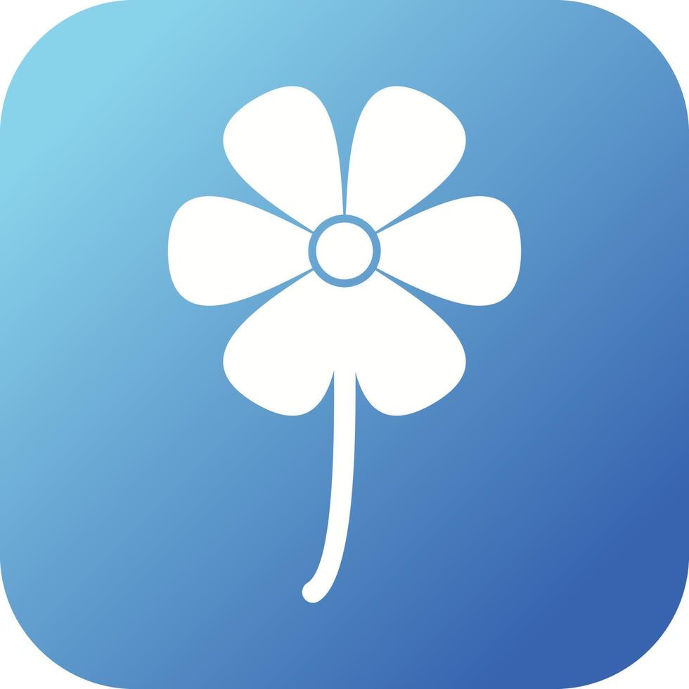 Unique Flower Vector Glyph Icon