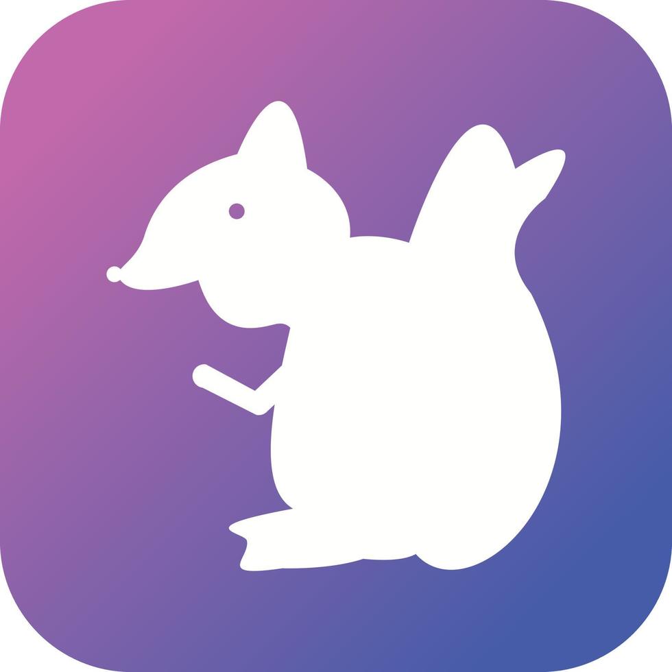 Unique Squirrel Vector Glyph Icon