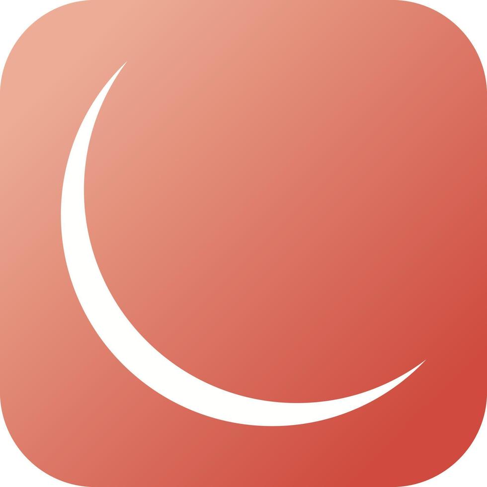 Unique New Moon Vector Glyph Icon