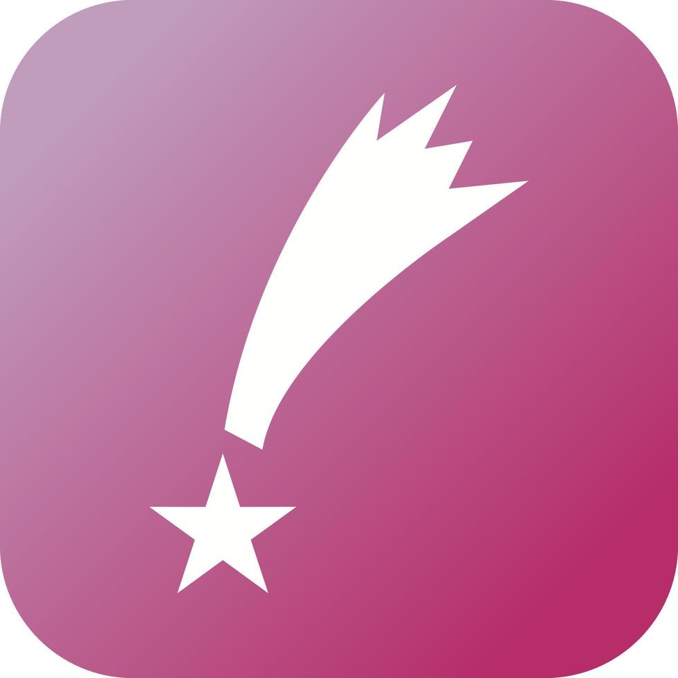 Unique Star Falling Vector Glyph Icon