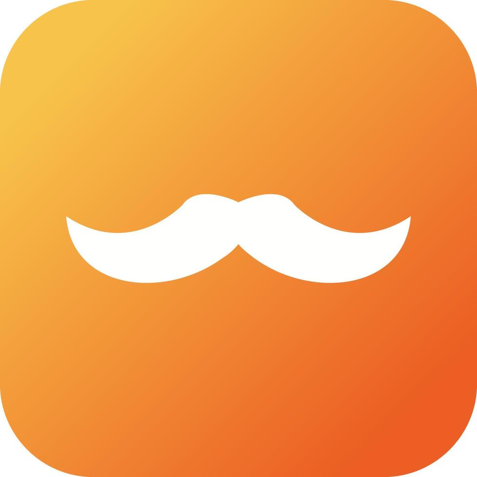 Unique Moustache Vector Glyph Icon