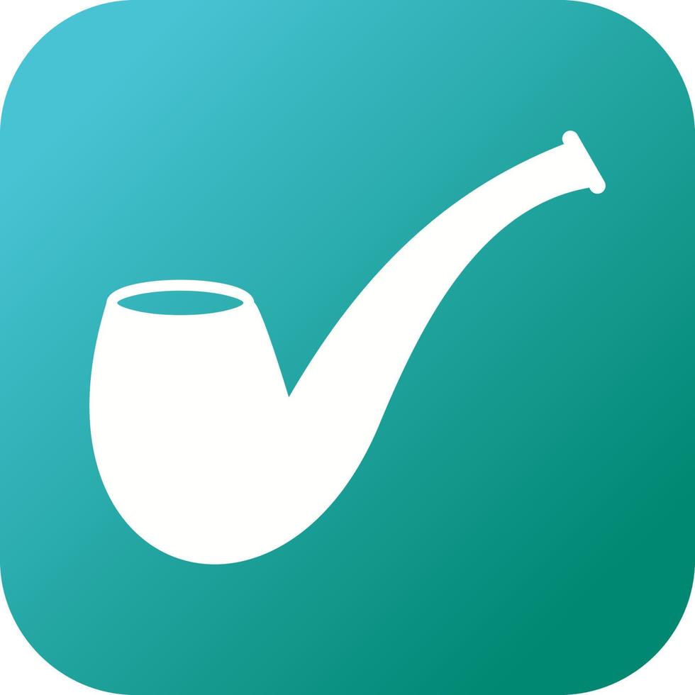 Unique Smoking Pipe Vector Glyph Icon