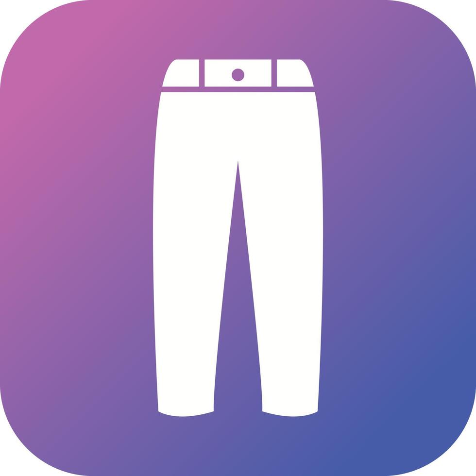 Unique Pants Vector Glyph Icon