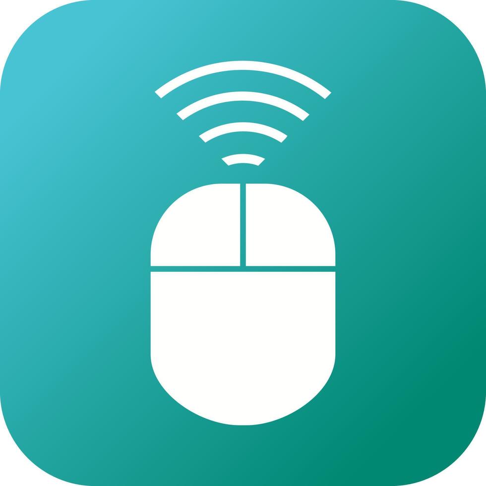 Unique Wireless Input Device Vector Glyph Icon