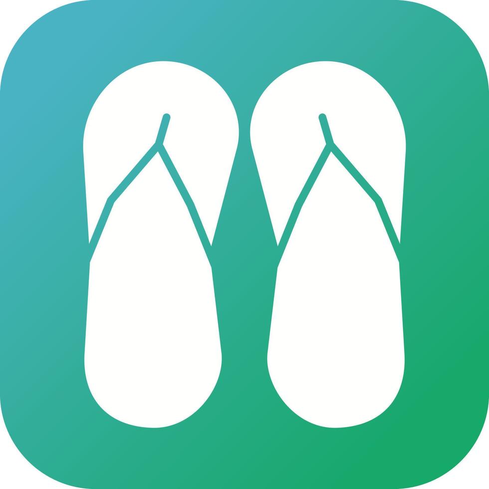Unique Sandal Vector Glyph Icon