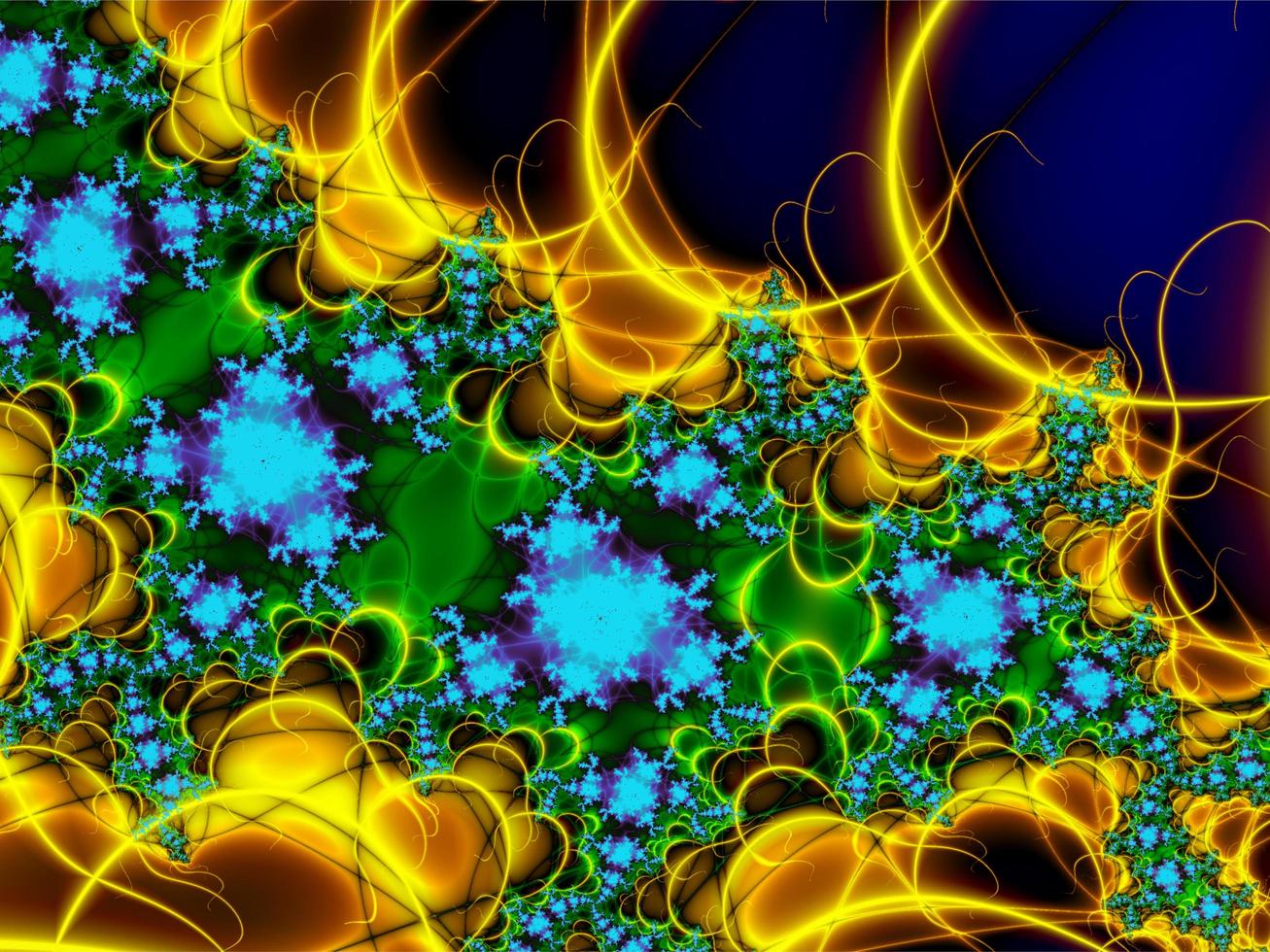 bright decorative yellow-blue pattern, abstract background, design photo