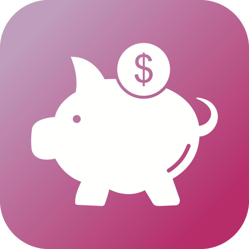 Beautiful Piggy Vector Glyph icon