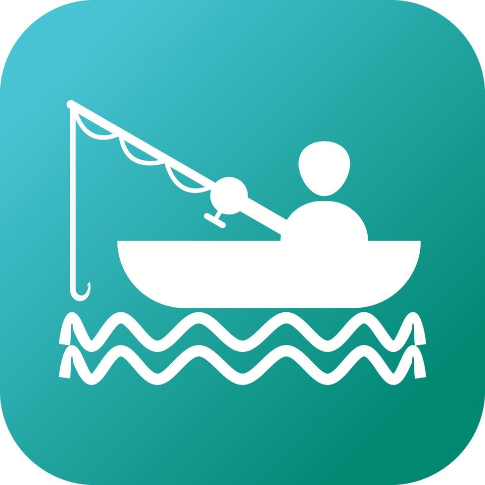 Beautiful Fishing Glyph Vector Icon