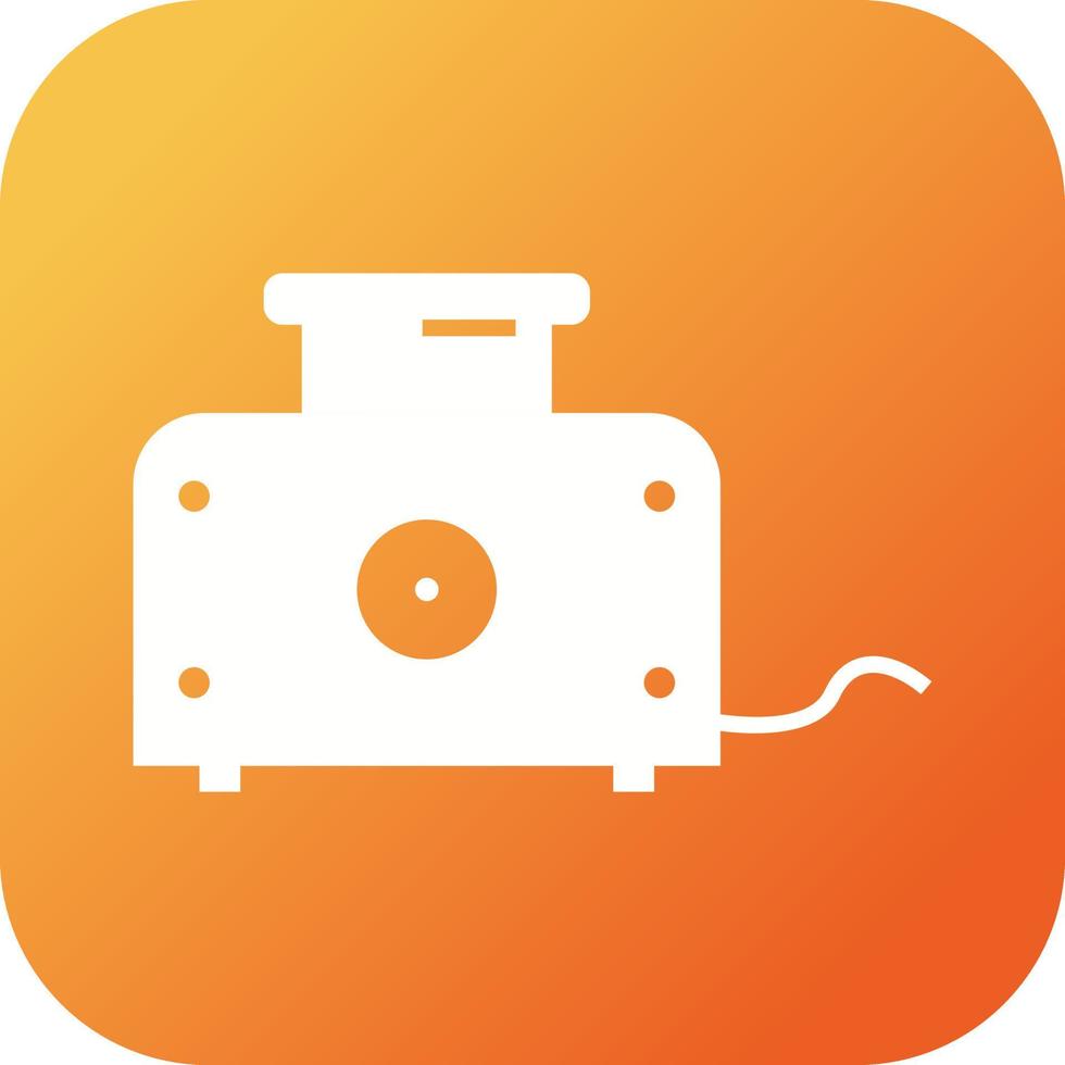 Unique Toaster Glyph Vector Icon