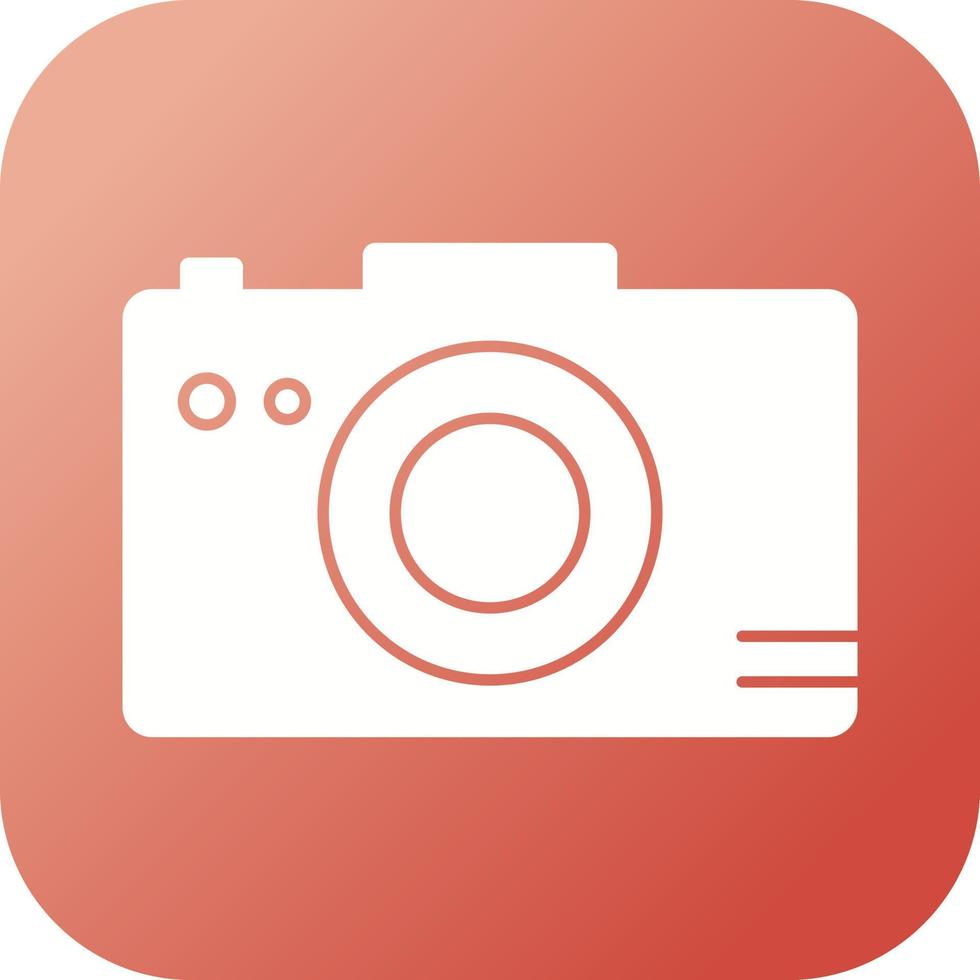 Unique Photograph On Camera Vector Glyph Icon