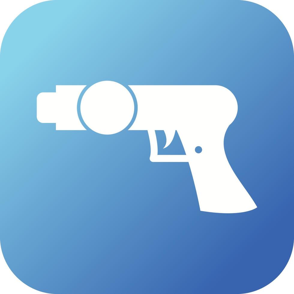 Unique Space Gun Vector Glyph Icon