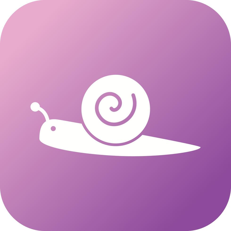 icono de vector de glifo de caracol único