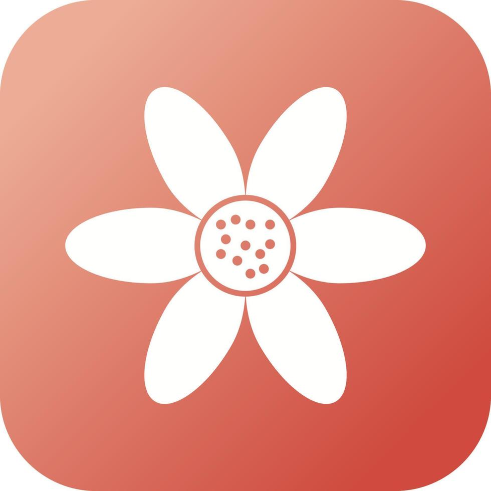 Unique Flower Vector Glyph Icon