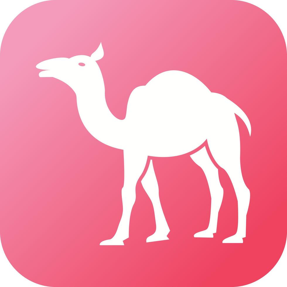 Beautiful Camel Glyph Vector Icon