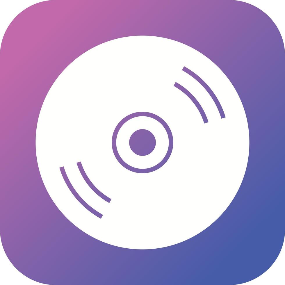 Beautiful CD Glyph Vector Icon