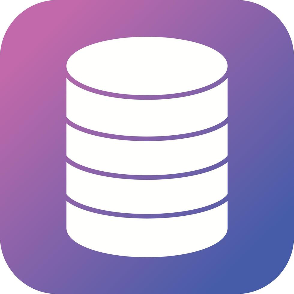 Beautiful Database Vector Glyph icon