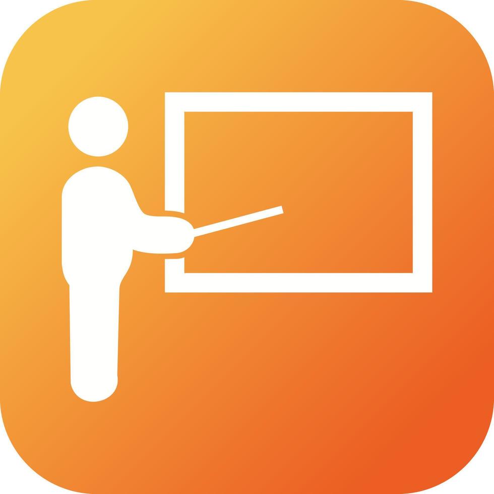 Beautiful Presentation Vector Glyph icon
