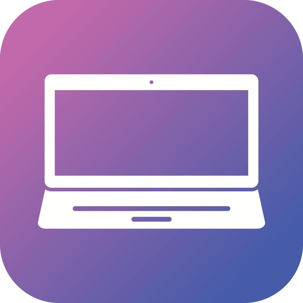 Beautiful Laptop Glyph Vector Icon