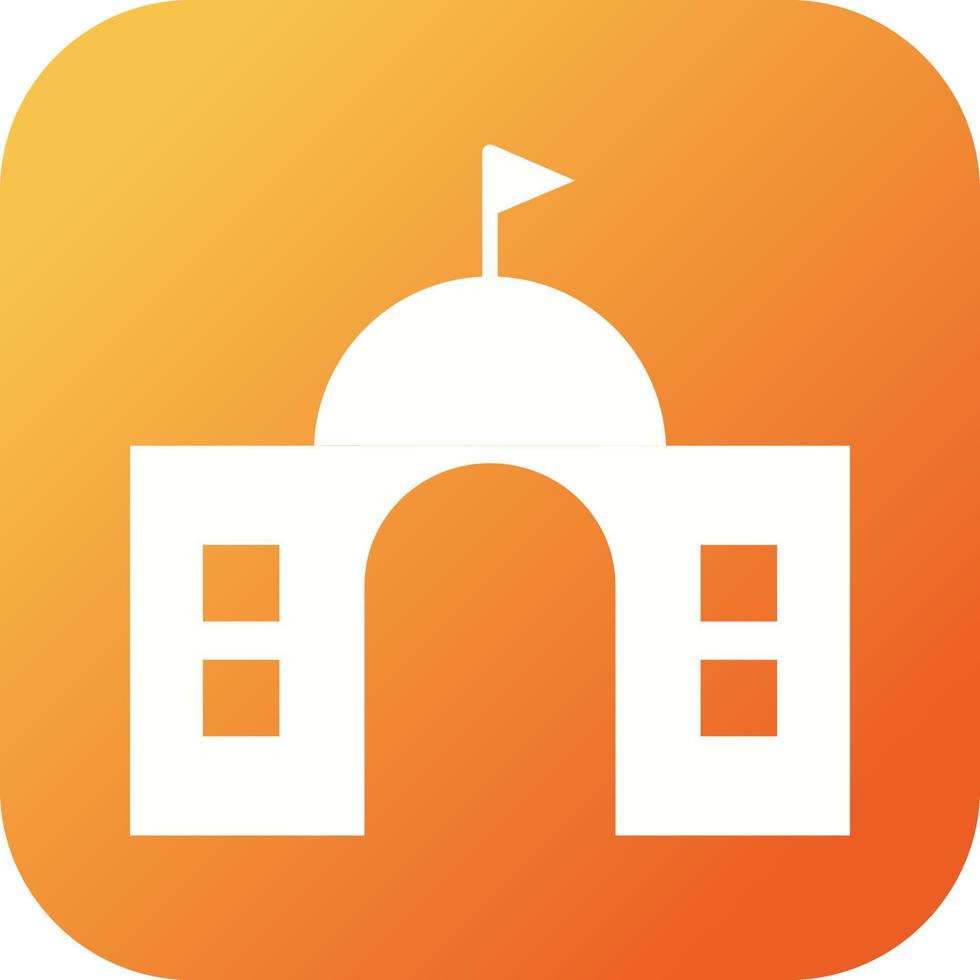 Beautiful University Vector Glyph Icon