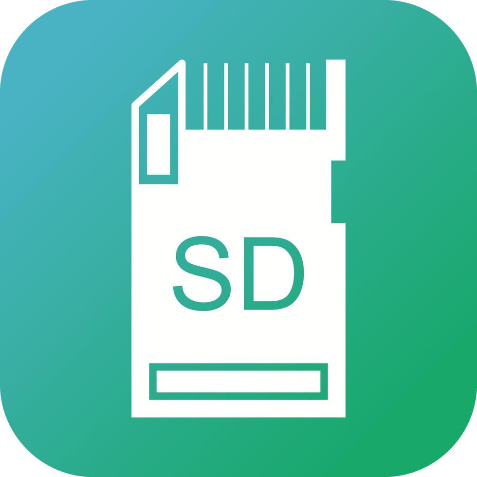 Beautiful SD card Vector Glyph icon