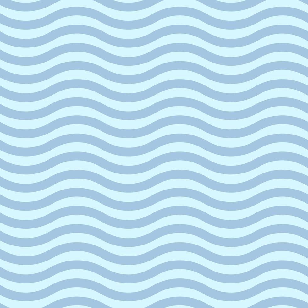 Pattern of blue wavy horizontal lines in flat style for print and design. Vector illustration.