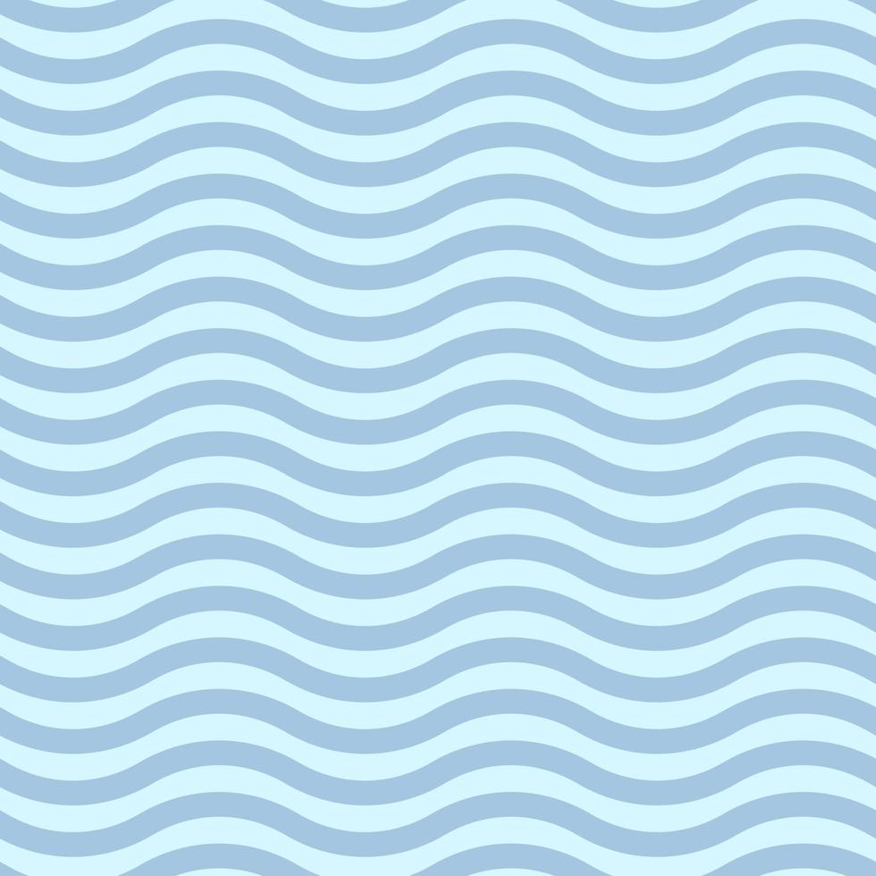 Pattern of blue wavy horizontal lines in flat style for print and design. Vector illustration.