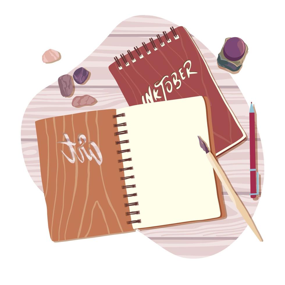 Sketchbook design concept in flat style for printing and decoration