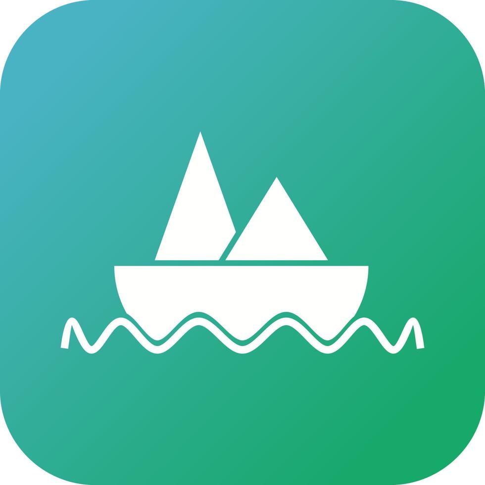 Beautiful Boat Glyph Vector Icon